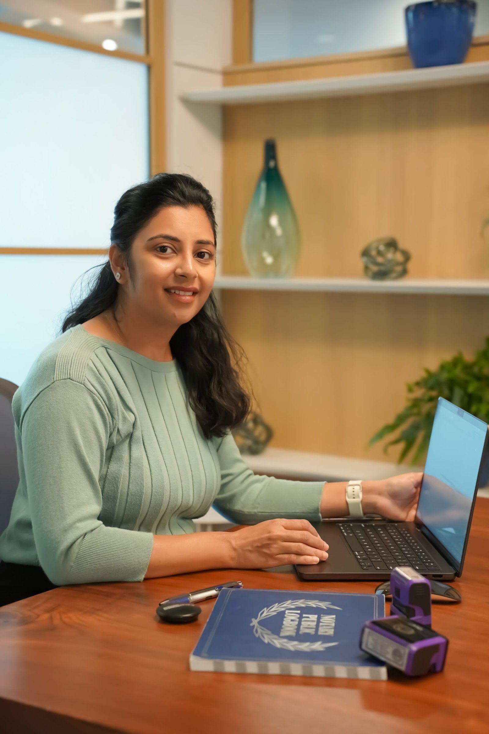 Gayathri Siva Kumar Jujaray, owner of Scripps Notary